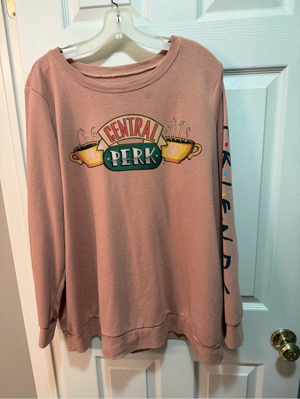 FRIENDS Central Perk Graphic Sweatshirt - Dusty Rose size 3x